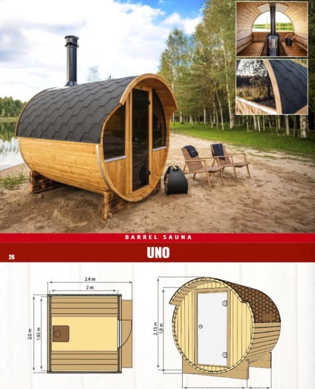 Sauna Uno Exklusive